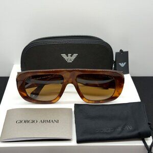 Georgia Armani Sunglasses AR8183 598833 Red Havana Brown 56mm **SEE NOTE**